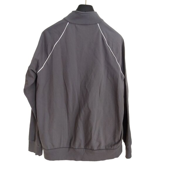 Spacex Grey Full Zip Mock Neck Stretch Pockets Casual Mens Jacket Large - Picture 2 of 9